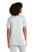 Wonderwink WW4168 Womens Premiere Flex Short Sleeve V-Neck Shirt w/ Pockets White Model Back