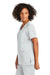 Wonderwink WW4168 Womens Premiere Flex Short Sleeve V-Neck Shirt w/ Pockets White Model Side