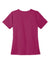 Wonderwink WW4168 Womens Premiere Flex Short Sleeve V-Neck Shirt w/ Pockets Wine Flat Back