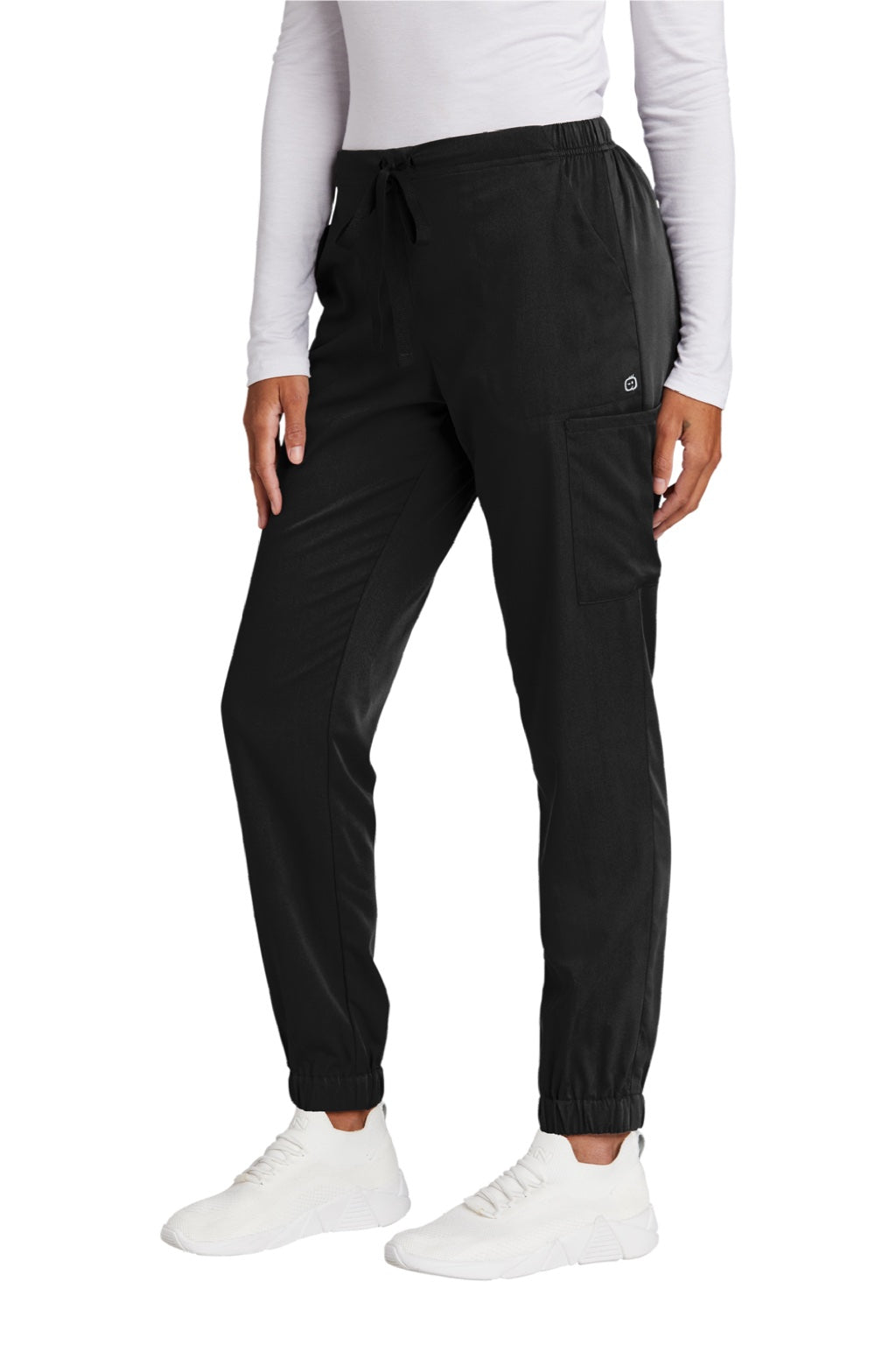 Wonderwink WW4258 Womens Premiere Flex Jogger Pants w/ Pockets Black Model 3Q