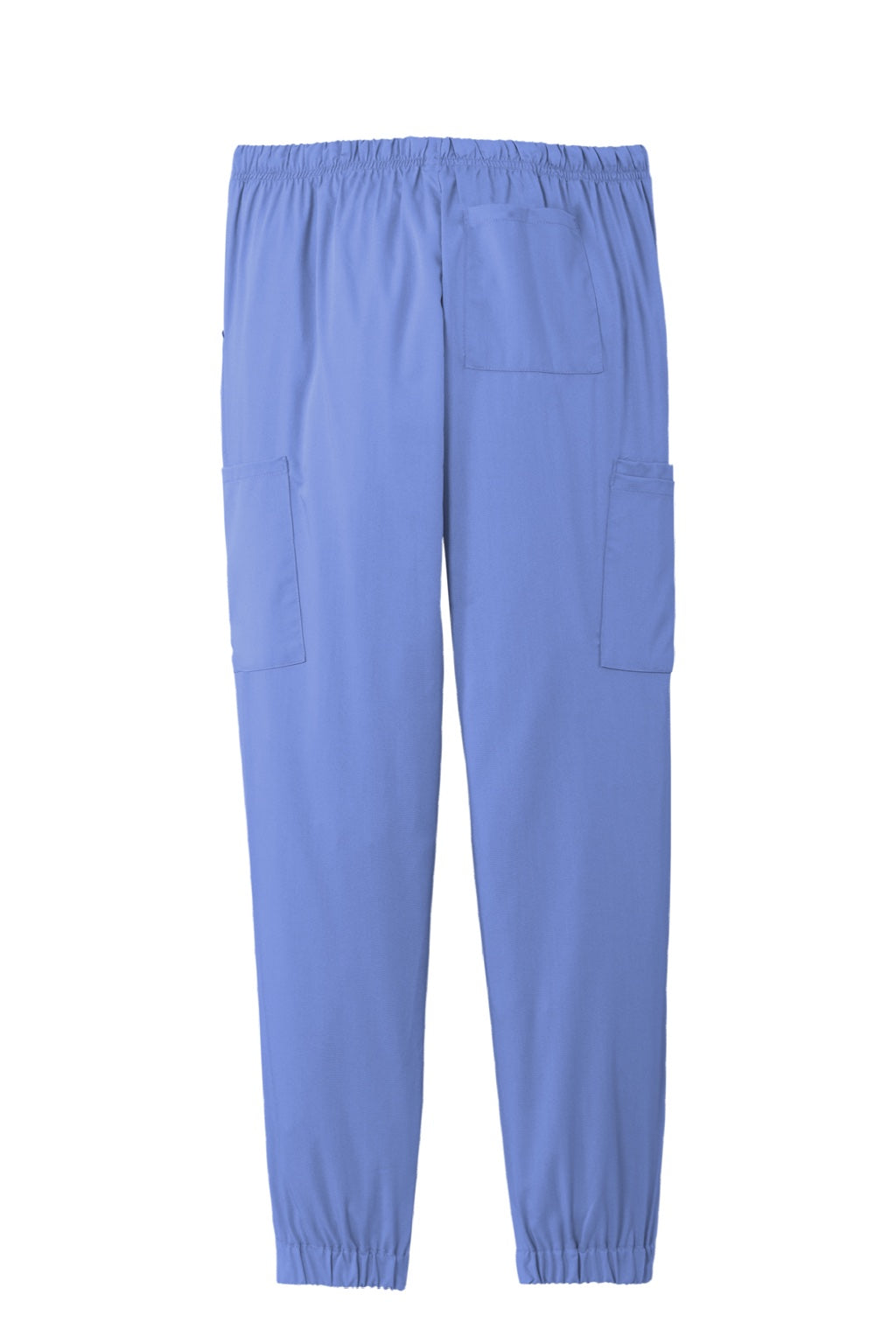 Wonderwink WW4258 Womens Premiere Flex Jogger Pants w/ Pockets Ceil Blue Flat Back