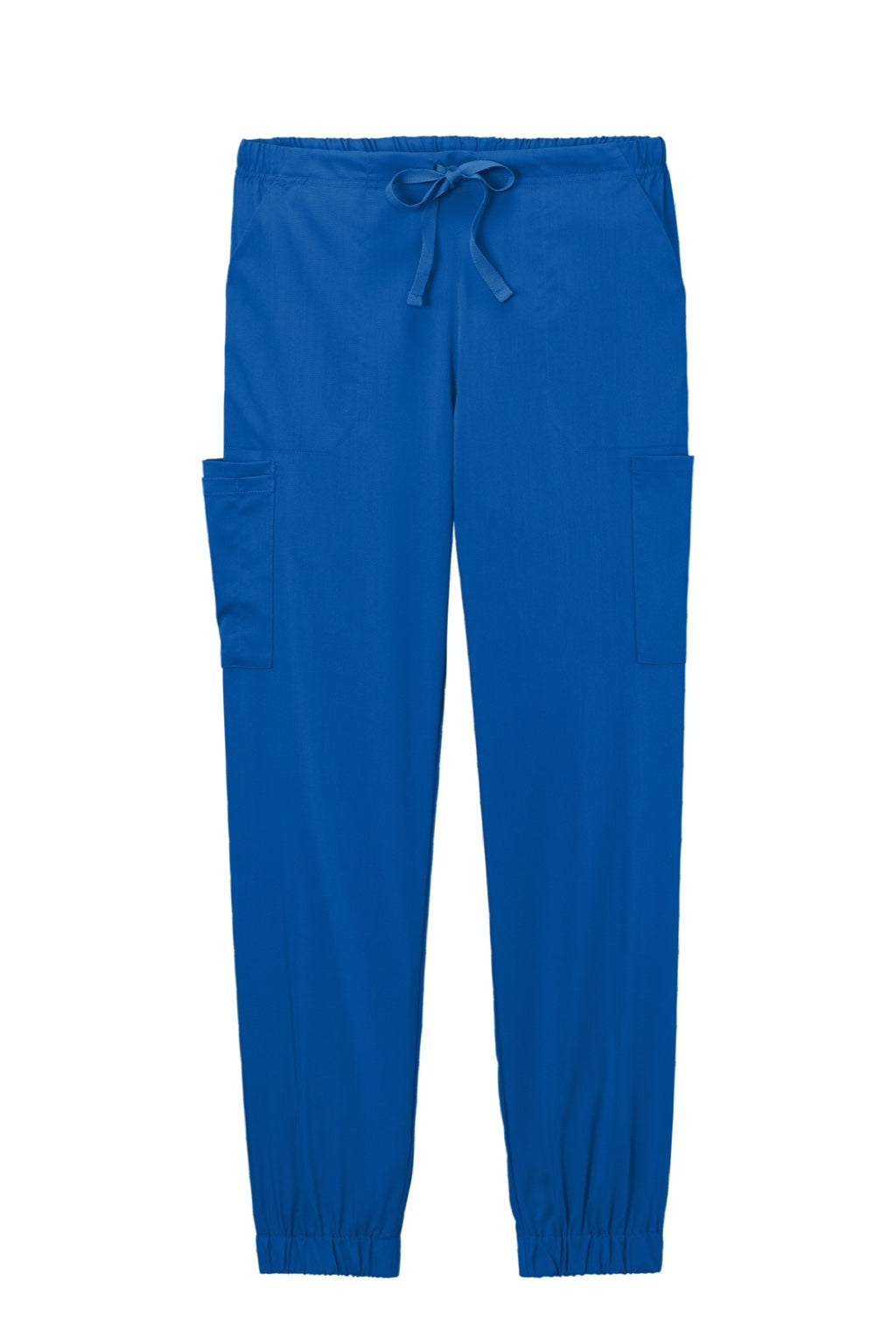 Wonderwink WW4258 Womens Premiere Flex Jogger Pants w/ Pockets Royal Blue Flat Front
