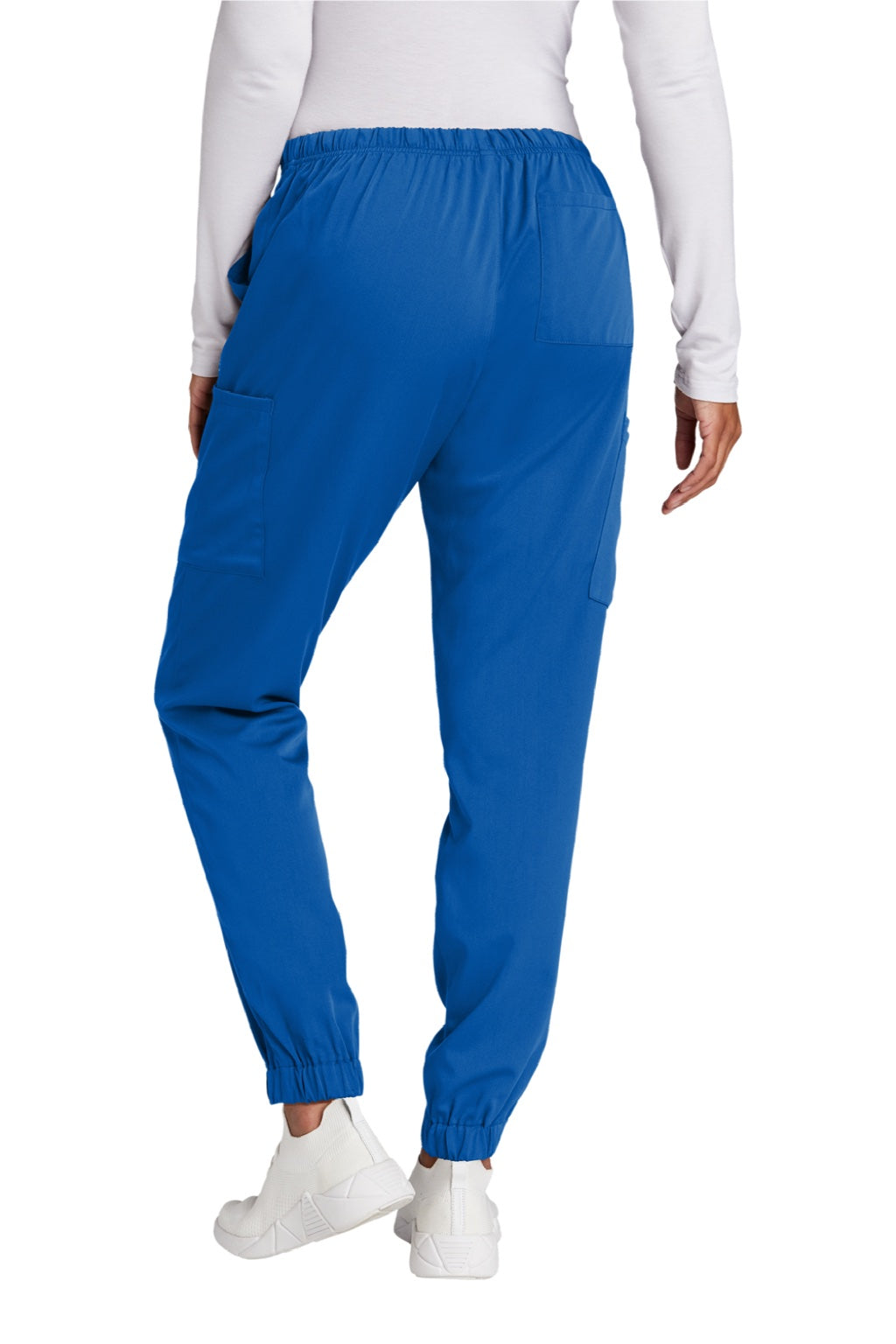 Wonderwink WW4258 Womens Premiere Flex Jogger Pants w/ Pockets Royal Blue Model Back