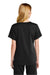 Wonderwink WW4268 Womens Premiere Flex Short Sleeve V-Neck Mock Wrap Shirt w/ Pockets Black Model Back