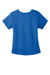 Wonderwink WW4268 Womens Premiere Flex Short Sleeve V-Neck Mock Wrap Shirt w/ Pockets Royal Blue Flat Back