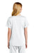 Wonderwink WW4268 Womens Premiere Flex Short Sleeve V-Neck Mock Wrap Shirt w/ Pockets White Model Back