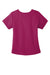 Wonderwink WW4268 Womens Premiere Flex Short Sleeve V-Neck Mock Wrap Shirt w/ Pockets Wine Flat Back