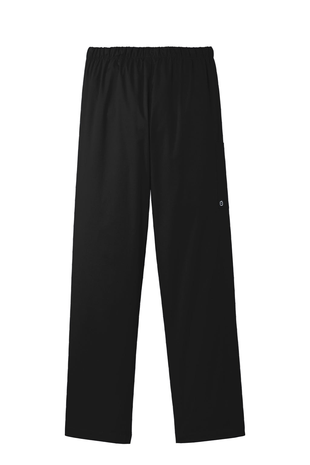Wonderwink WW4550/WW4550P/WW4550T Womens WorkFlex Cargo Pants w/ Pockets Black Flat Back