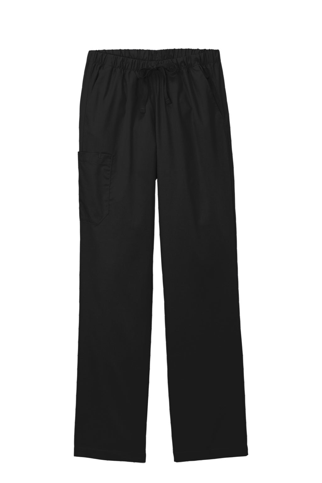 Wonderwink WW4550/WW4550P/WW4550T Womens WorkFlex Cargo Pants w/ Pockets Black Flat Front