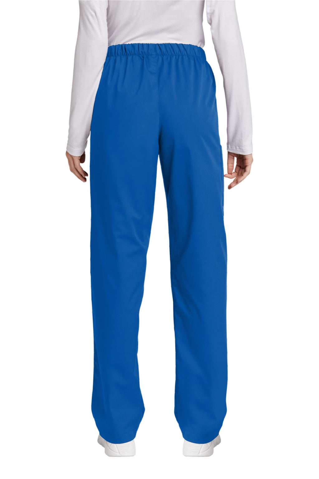 Wonderwink WW4550/WW4550P/WW4550T Womens WorkFlex Cargo Pants w/ Pockets Royal Blue Model Back