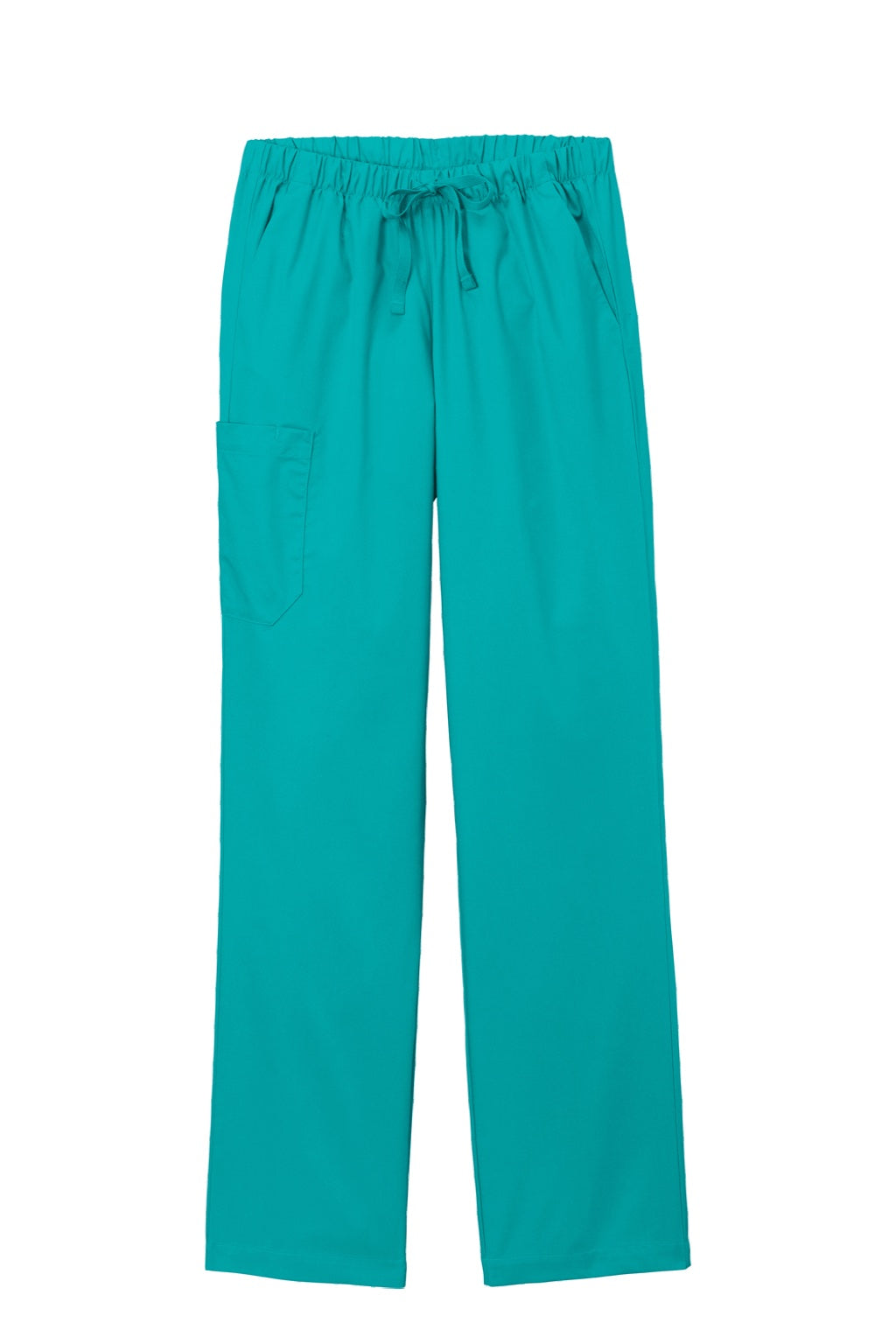 Wonderwink WW4550/WW4550P/WW4550T Womens WorkFlex Cargo Pants w/ Pockets Teal Blue Flat Front