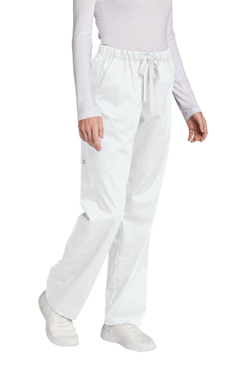 Wonderwink WW4550/WW4550P/WW4550T Womens WorkFlex Cargo Pants w/ Pockets White Model 3Q