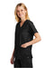 Wonderwink WW4560 Womens WorkFlex Short Sleeve V-Neck Shirt w/ Pockets Black Model 3Q