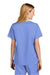 Wonderwink WW4560 Womens WorkFlex Short Sleeve V-Neck Shirt w/ Pockets Ceil Blue Model Back