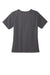 Wonderwink WW4560 Womens WorkFlex Short Sleeve V-Neck Shirt w/ Pockets Pewter Grey Flat Back