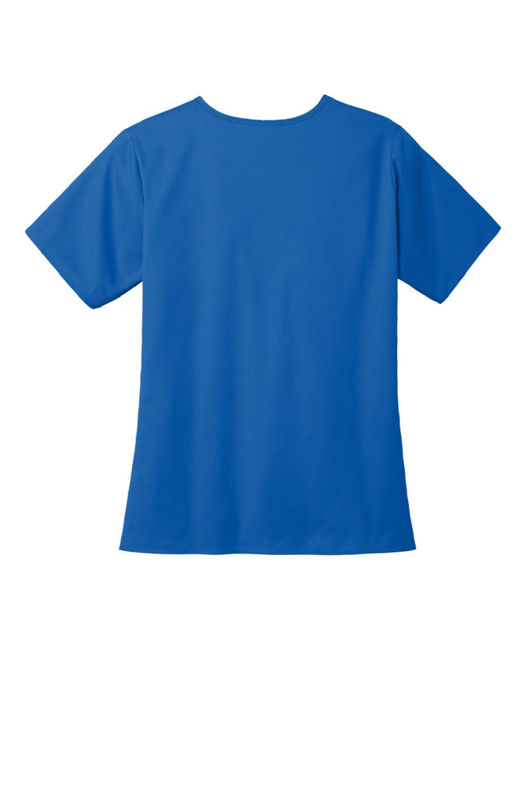 Wonderwink WW4560 Womens WorkFlex Short Sleeve V-Neck Shirt w/ Pockets Royal Blue Flat Back