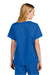 Wonderwink WW4560 Womens WorkFlex Short Sleeve V-Neck Shirt w/ Pockets Royal Blue Model Back