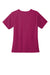 Wonderwink WW4560 Womens WorkFlex Short Sleeve V-Neck Shirt w/ Pockets Wine Flat Back