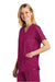 Wonderwink WW4560 Womens WorkFlex Short Sleeve V-Neck Shirt w/ Pockets Wine Model 3Q
