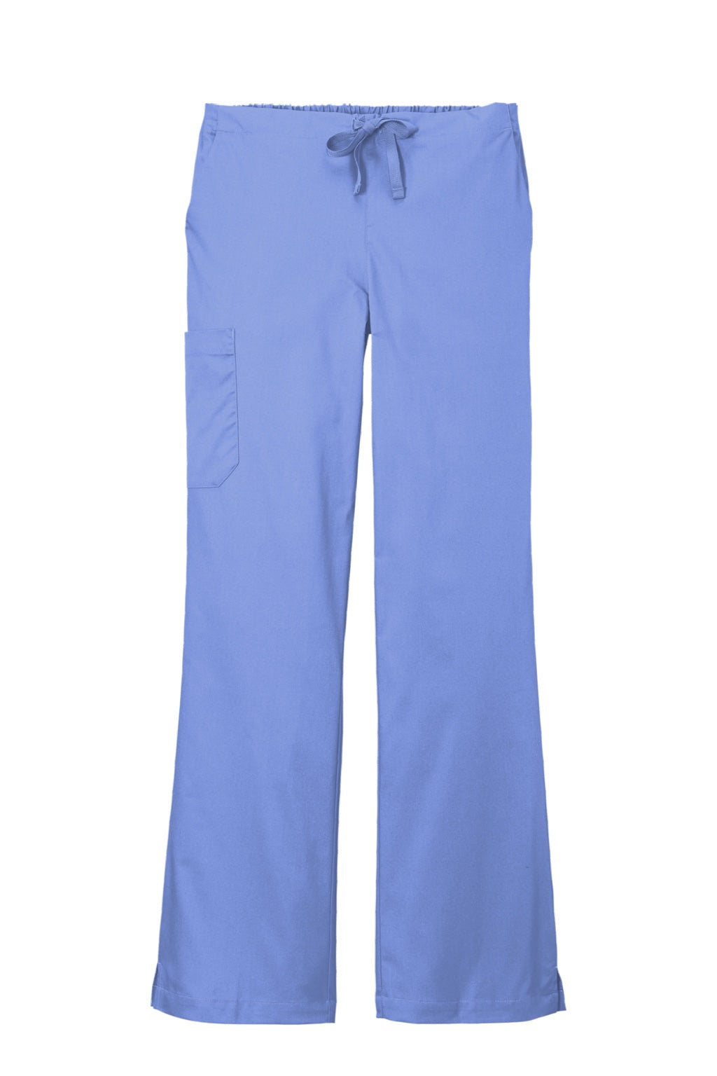 Wonderwink WW4750/WW4750P/WW4750T Womens WorkFlex Flare Leg Cargo Pants w/ Pockets Ceil Blue Flat Front