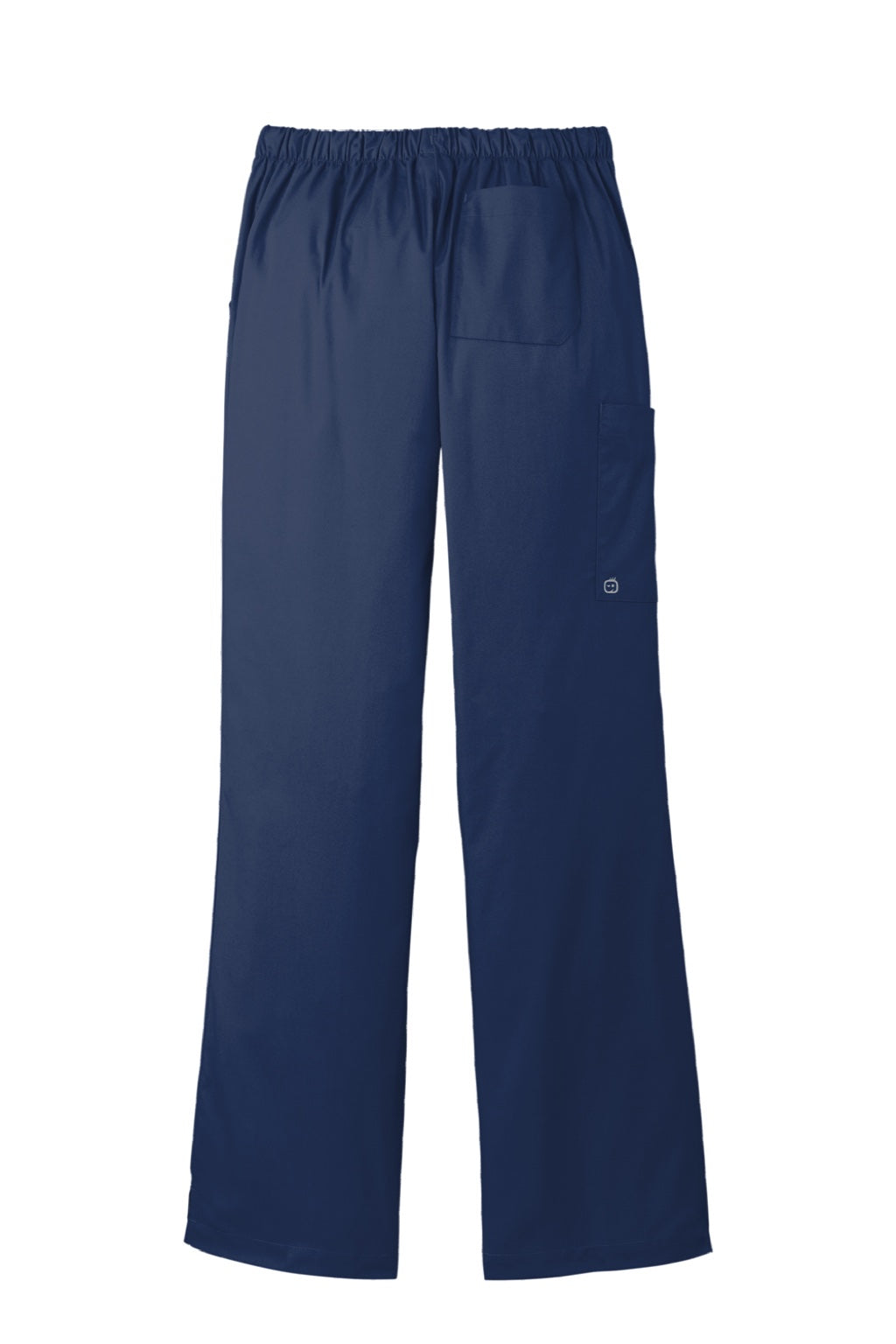 Wonderwink WW4750/WW4750P/WW4750T Womens WorkFlex Flare Leg Cargo Pants w/ Pockets Navy Blue Flat Back