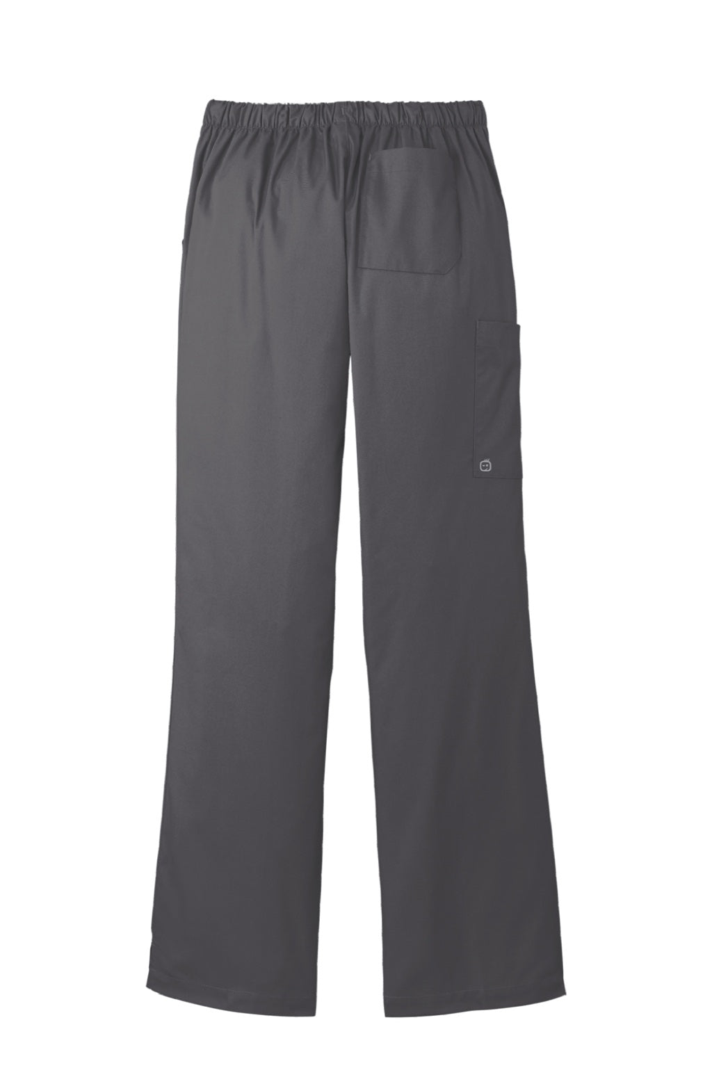 Wonderwink WW4750/WW4750P/WW4750T Womens WorkFlex Flare Leg Cargo Pants w/ Pockets Pewter Grey Flat Back