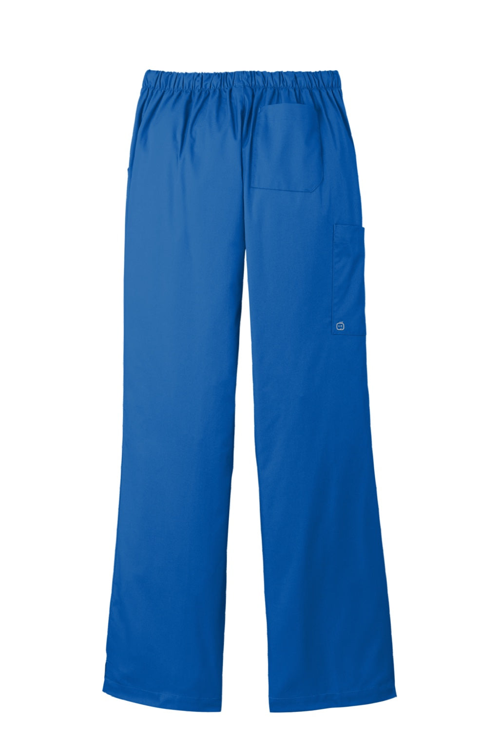 Wonderwink WW4750/WW4750P/WW4750T Womens WorkFlex Flare Leg Cargo Pants w/ Pockets Royal Blue Flat Back