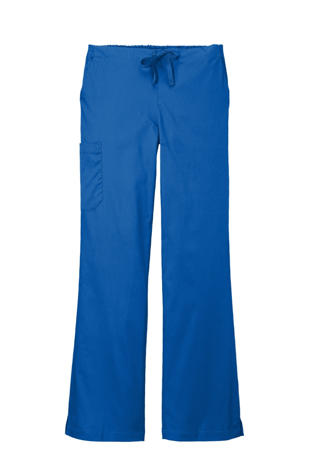Wonderwink WW4750/WW4750P/WW4750T Womens WorkFlex Flare Leg Cargo Pants w/ Pockets Royal Blue Flat Front