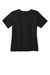 Wonderwink WW4760 Womens WorkFlex Short Sleeve V-Neck Mock Wrap Shirt w/ Pockets Black Flat Back