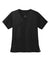 Wonderwink WW4760 Womens WorkFlex Short Sleeve V-Neck Mock Wrap Shirt w/ Pockets Black Flat Front