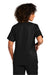 Wonderwink WW4760 Womens WorkFlex Short Sleeve V-Neck Mock Wrap Shirt w/ Pockets Black Model Back