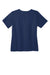 Wonderwink WW4760 Womens WorkFlex Short Sleeve V-Neck Mock Wrap Shirt w/ Pockets Navy Blue Flat Back