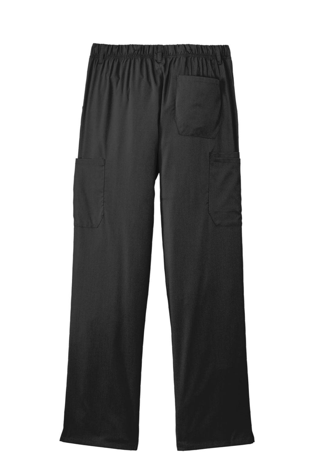 Wonderwink WW5058 Mens Premiere Flex Cargo Pants w/ Pockets Black Flat Back