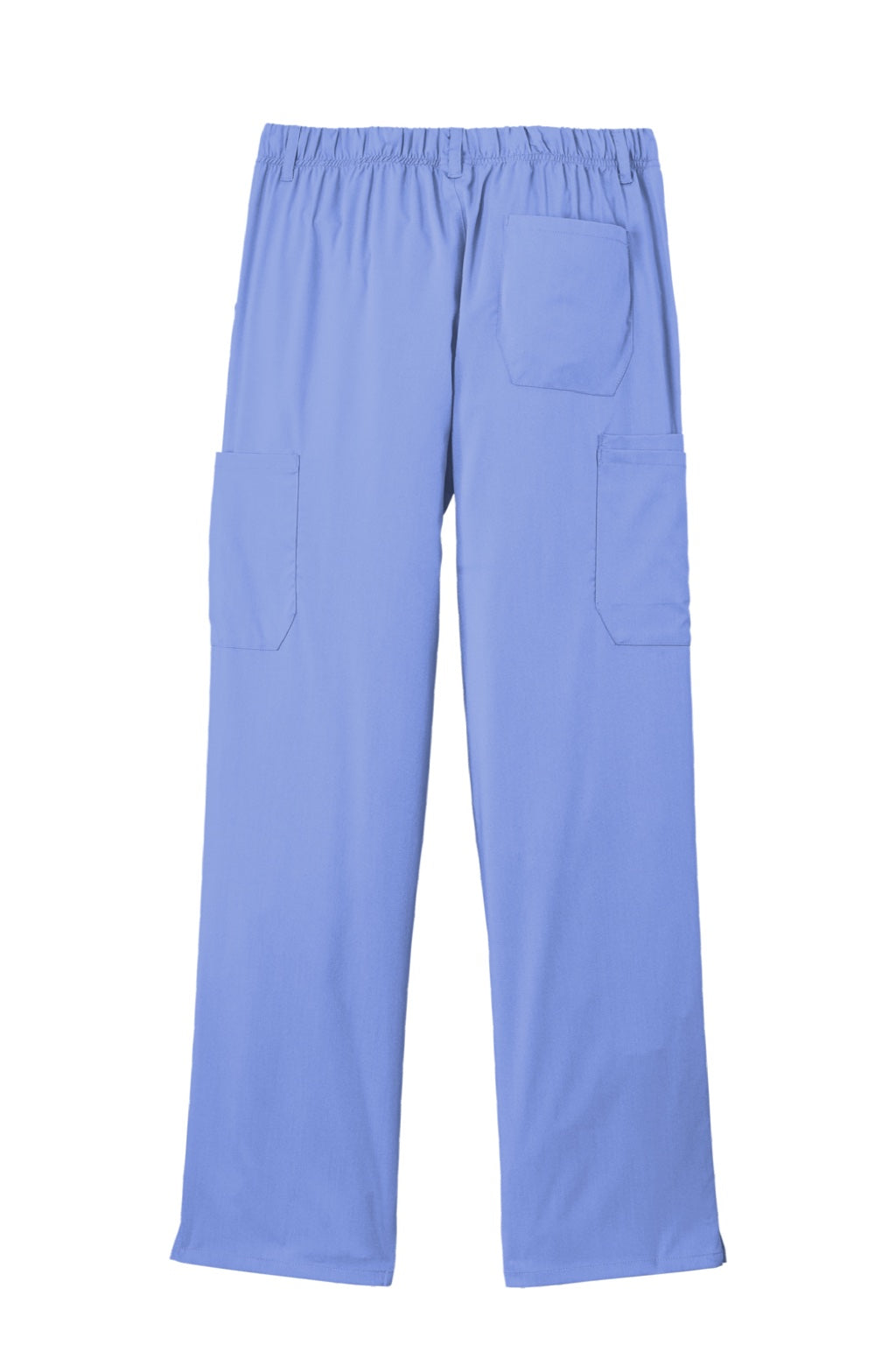 Wonderwink WW5058 Mens Premiere Flex Cargo Pants w/ Pockets Ceil Blue Flat Back