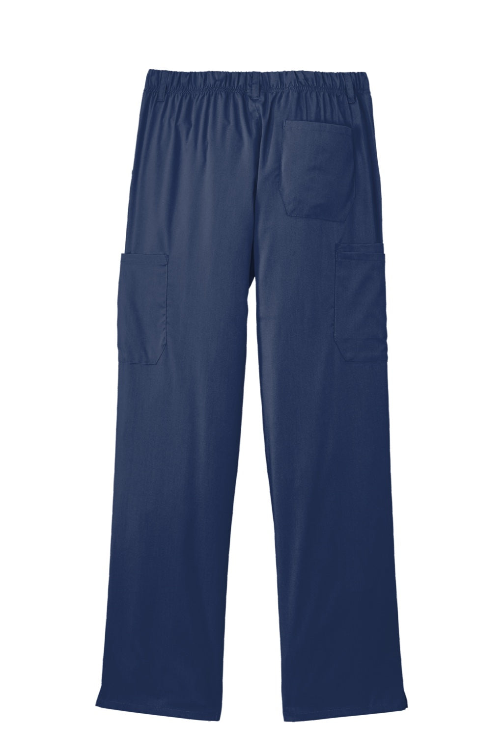 Wonderwink WW5058 Mens Premiere Flex Cargo Pants w/ Pockets Navy Blue Flat Back