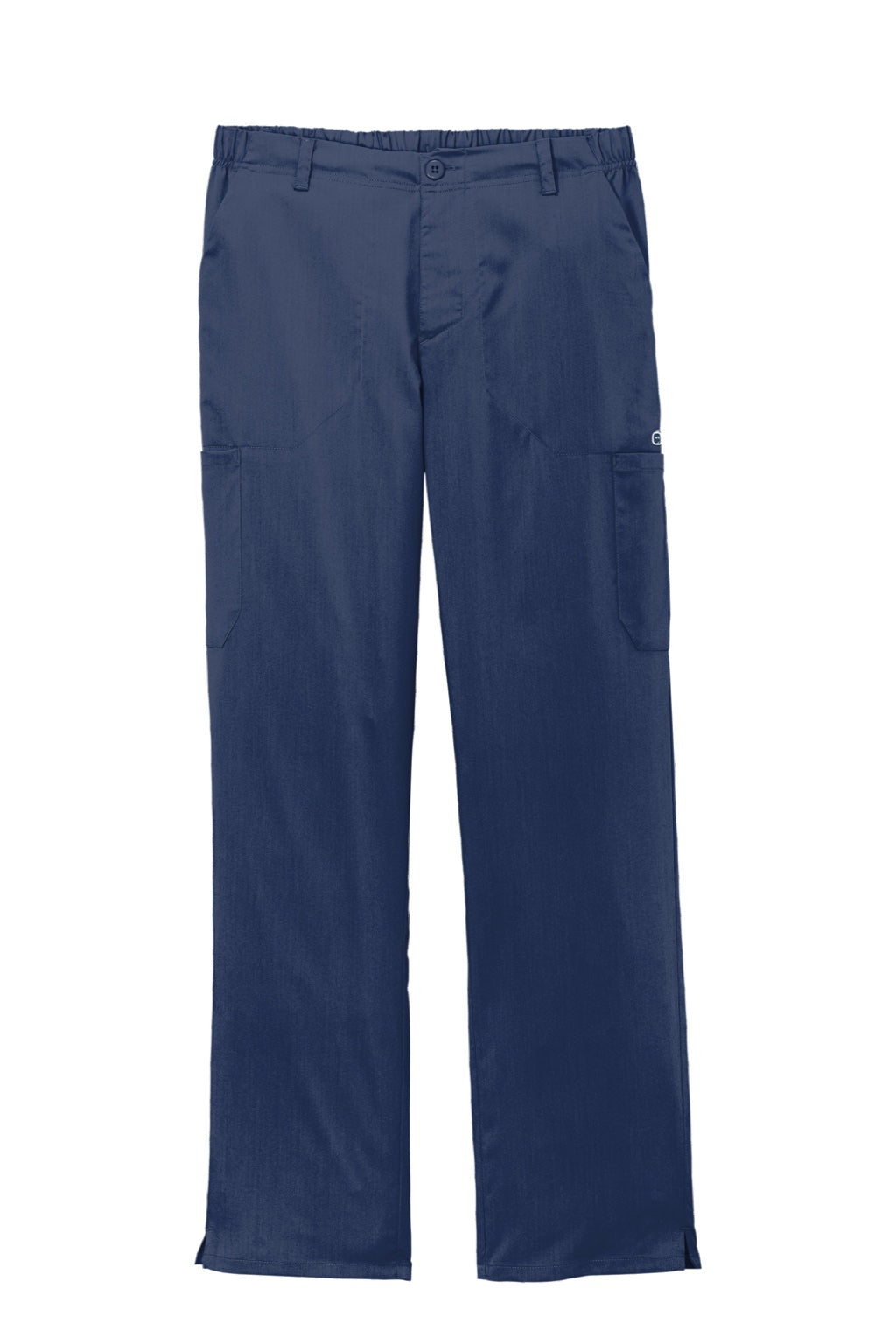 Wonderwink WW5058 Mens Premiere Flex Cargo Pants w/ Pockets Navy Blue Flat Front
