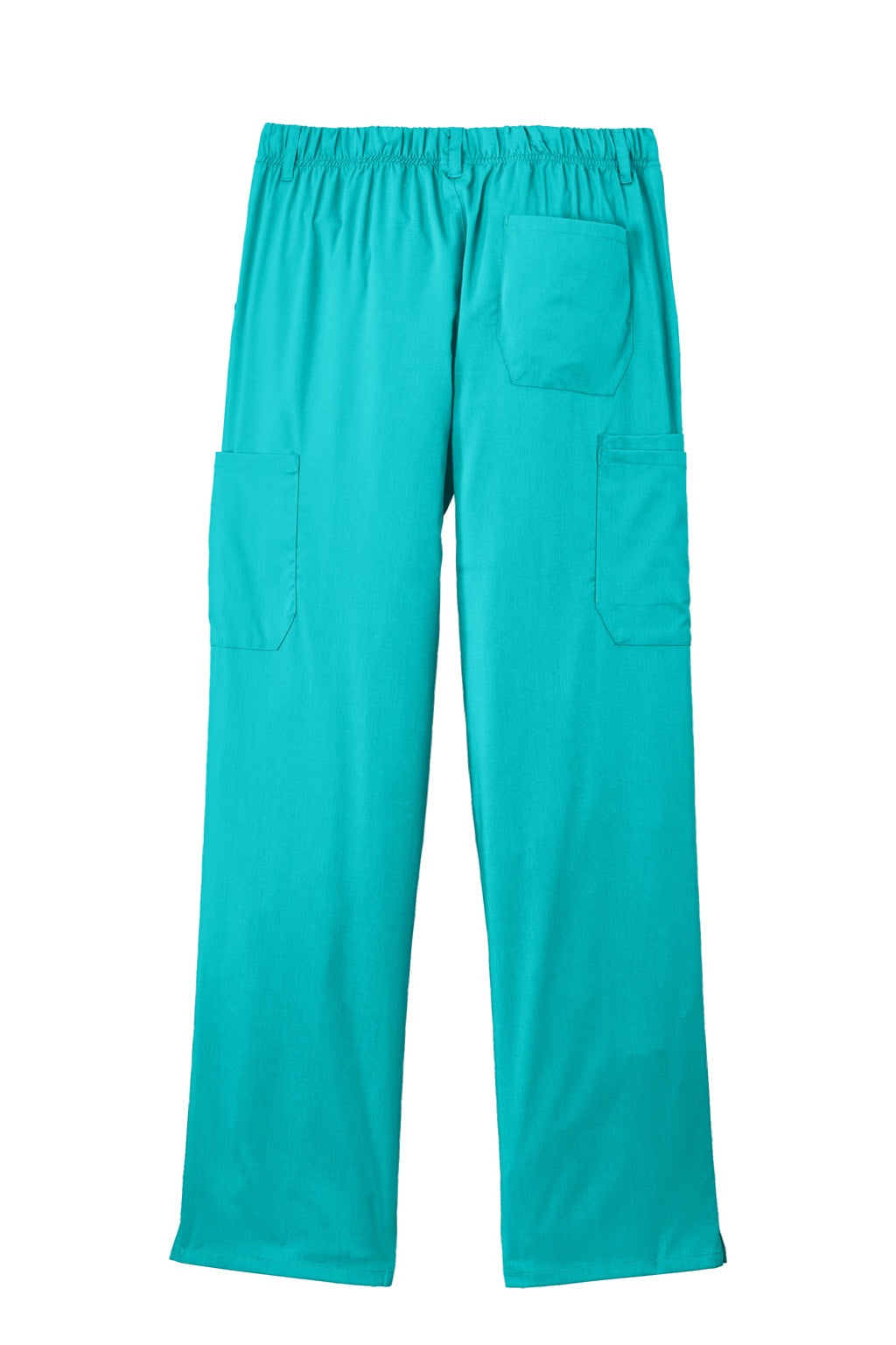 Wonderwink WW5058 Mens Premiere Flex Cargo Pants w/ Pockets Teal Blue Flat Back