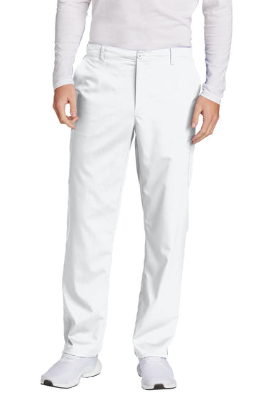 Wonderwink WW5058 Mens Premiere Flex Cargo Pants w/ Pockets White Model Front