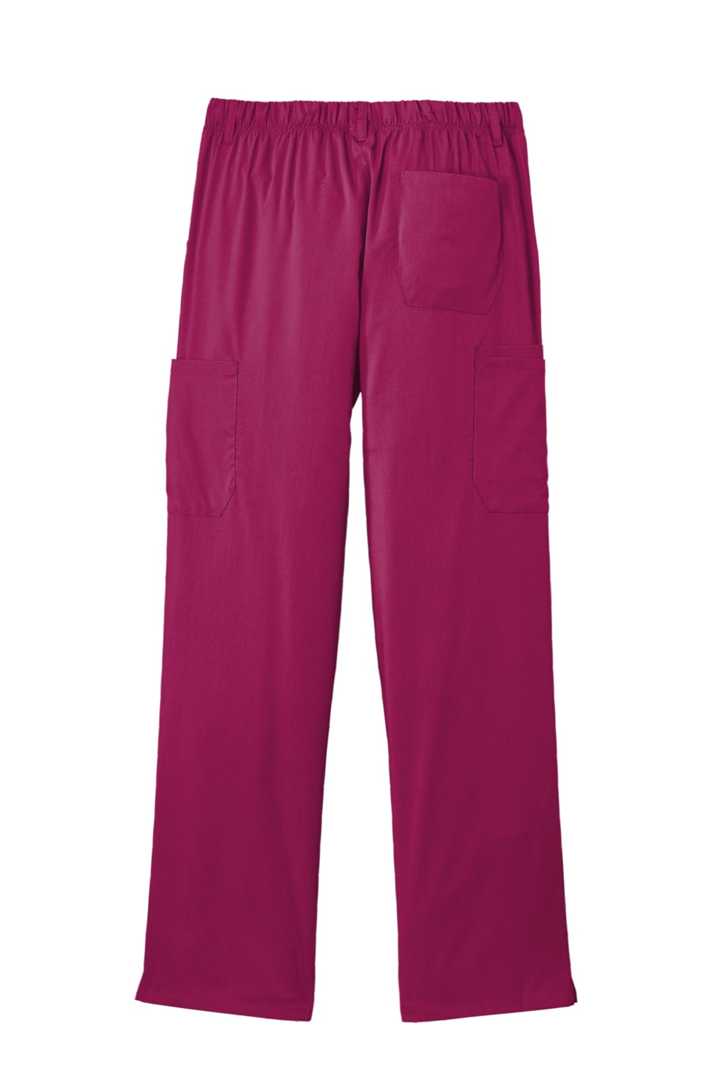Wonderwink WW5058 Mens Premiere Flex Cargo Pants w/ Pockets Wine Flat Back