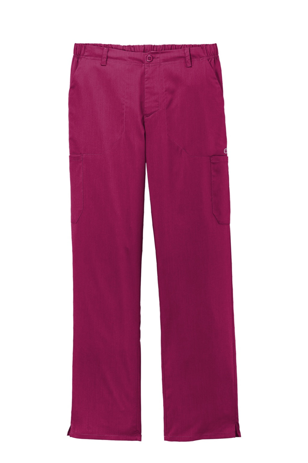 Wonderwink WW5058 Mens Premiere Flex Cargo Pants w/ Pockets Wine Flat Front