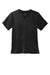 Wonderwink WW5068 Mens Premiere Flex Short Sleeve V-Neck Shirt w/ Pockets Black Flat Front