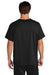 Wonderwink WW5068 Mens Premiere Flex Short Sleeve V-Neck Shirt w/ Pockets Black Model Back