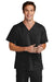 Wonderwink WW5068 Mens Premiere Flex Short Sleeve V-Neck Shirt w/ Pockets Black Model Front