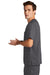 Wonderwink WW5068 Mens Premiere Flex Short Sleeve V-Neck Shirt w/ Pockets Pewter Grey Model Side