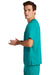 Wonderwink WW5068 Mens Premiere Flex Short Sleeve V-Neck Shirt w/ Pockets Teal Blue Model Side