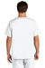 Wonderwink WW5068 Mens Premiere Flex Short Sleeve V-Neck Shirt w/ Pockets White Model Back