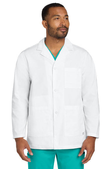 WonderWink WW5072 Mens Consultation Lab Coat White Model Front