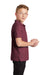 Port Authority Y100 Youth Core Classic Short Sleeve Polo Shirt Burgundy Model Side
