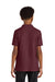Port Authority Y200 Youth Wearever Signature Pique Short Sleeve Polo Shirt Burgundy Model Back