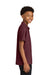 Port Authority Y200 Youth Wearever Signature Pique Short Sleeve Polo Shirt Burgundy Model Side